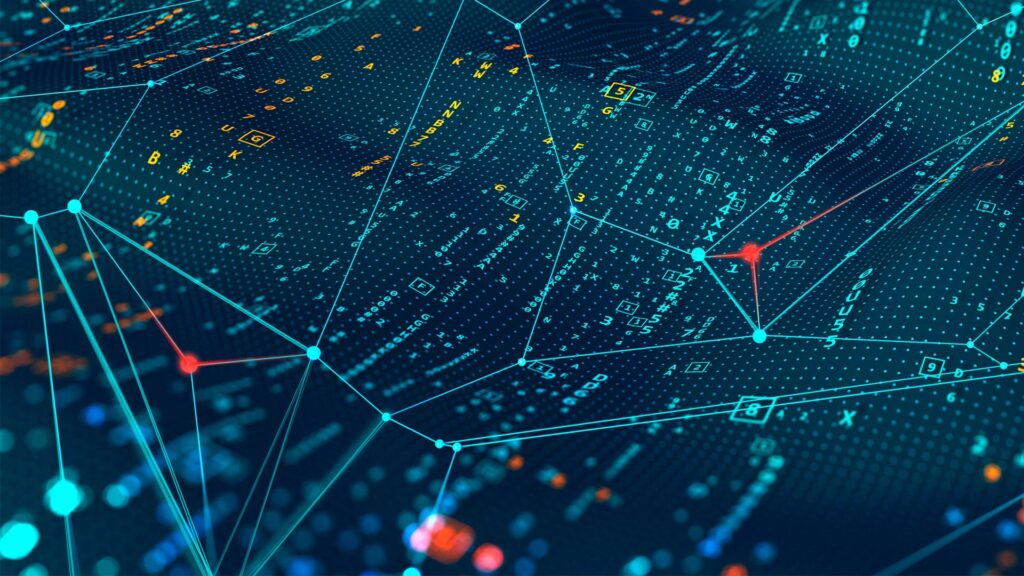 data lines across a digital space