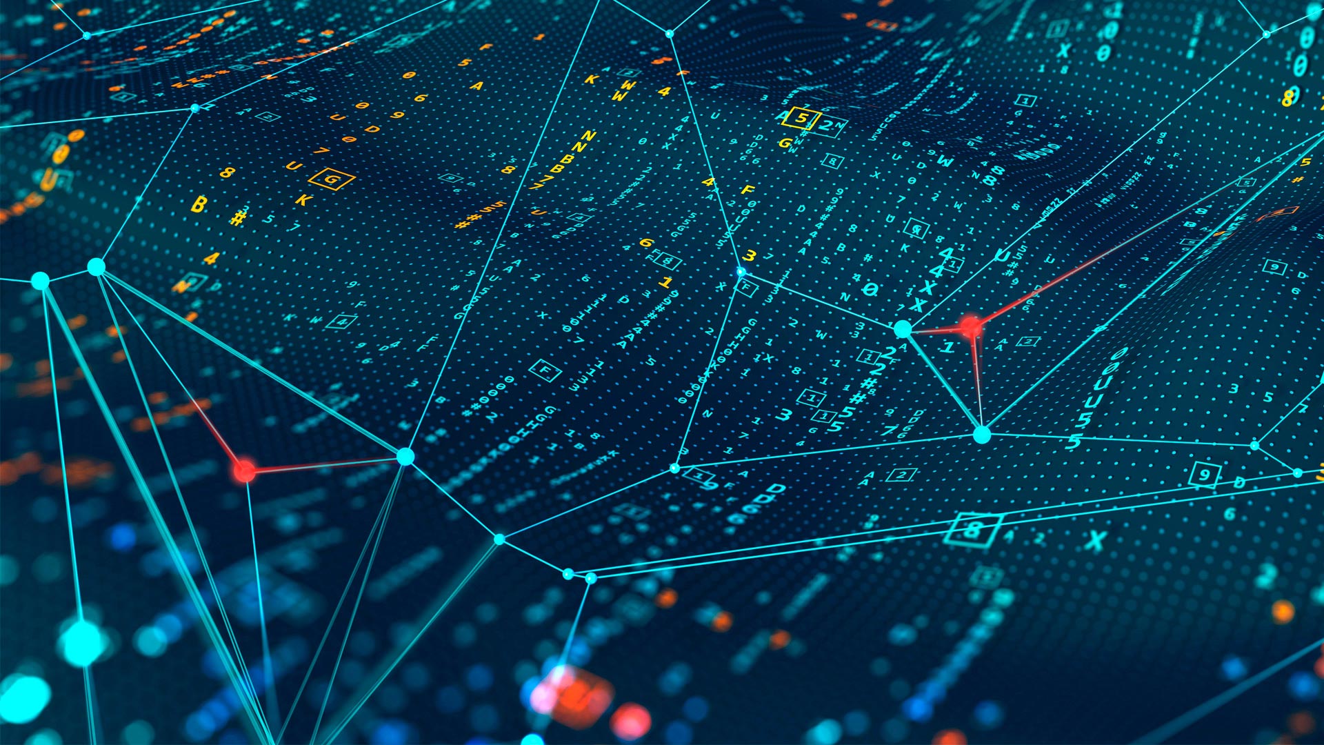 data lines across a digital space
