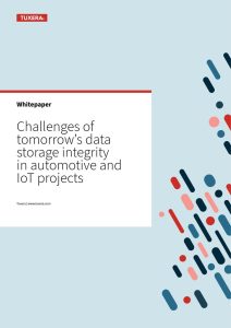 Cover of the Tuxera white paper Challenges of tomorrow’s data storage integrity in automotive and IoT projects