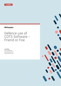 Cover of the Tuxera white paper Defence use of COTS software: friend or foe