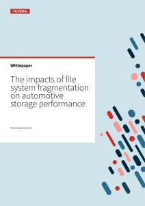 Cover of the Tuxera white paper The impacts of file system fragmentation on automotive storage performance